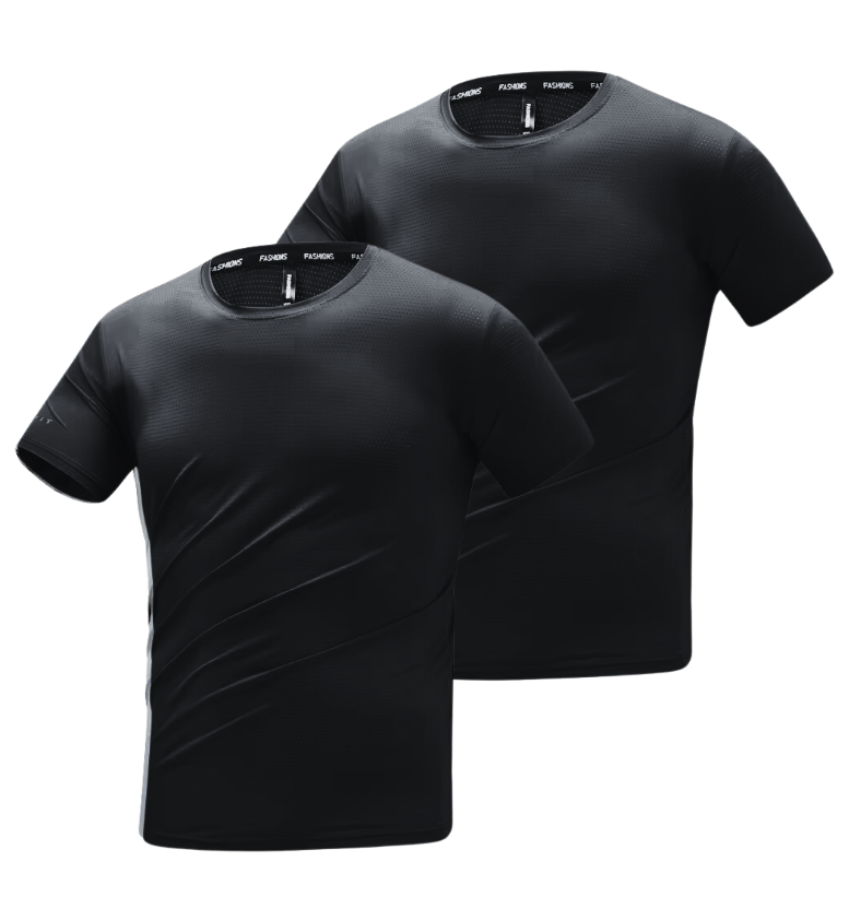 BAMBUSFIBER T-SHIRT | TRÆNINGSTRØJE 2-PAK SORT