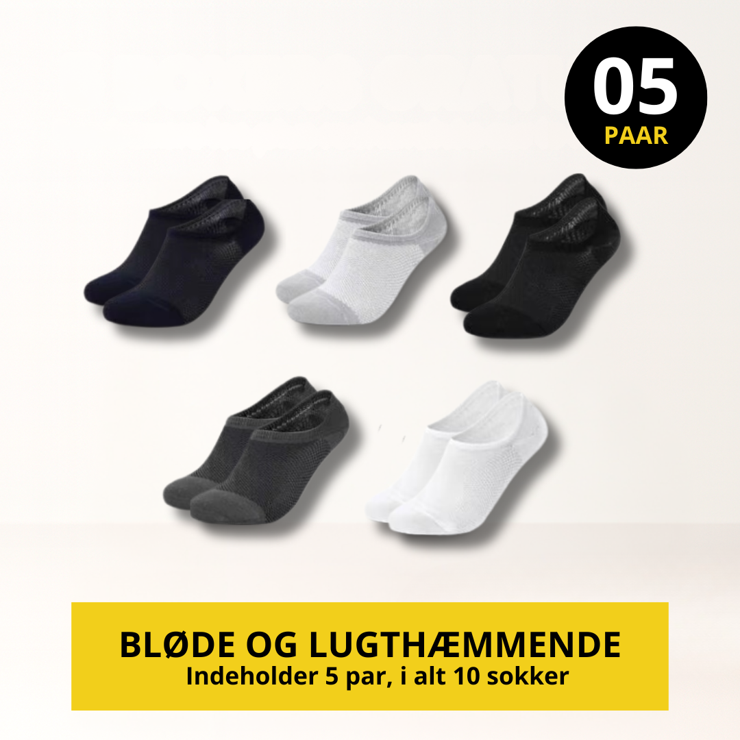 ÅNDBART SOKKESÆT | FOOTIES / NO-SHOW | 5-PAK