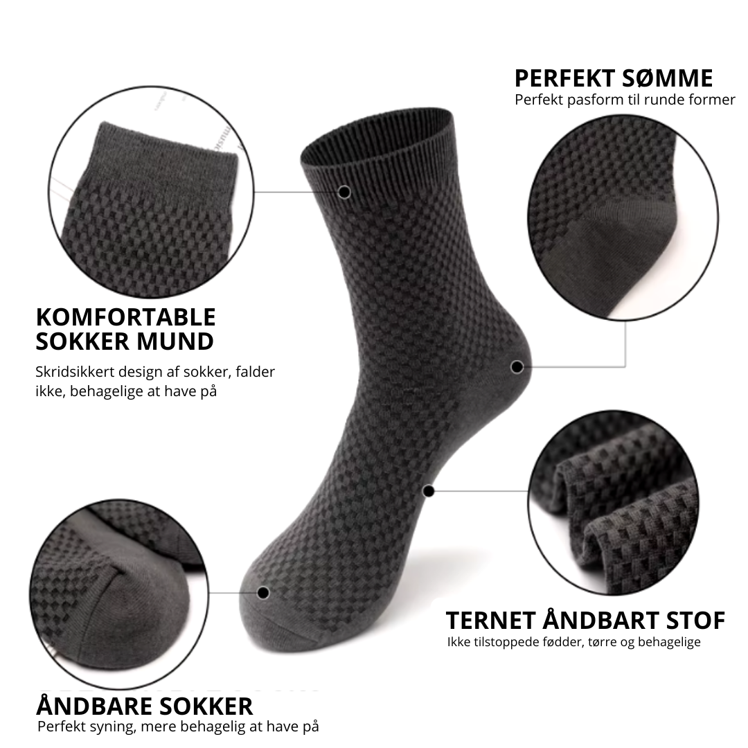 ÅNDBART STRØMPESÆT | ANKELHØJDE | 5-PAK